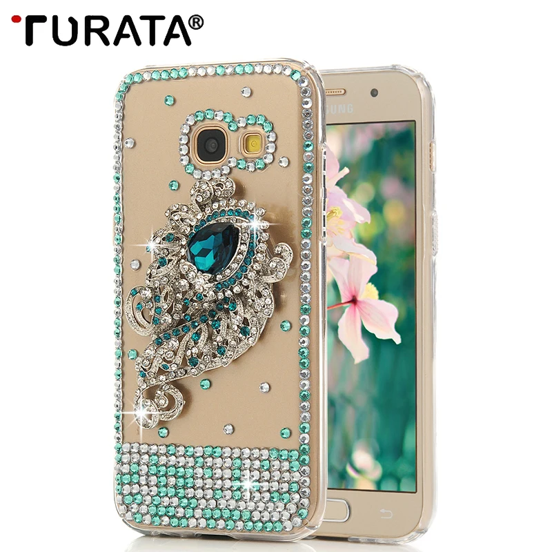 3D Bling С кристалалми и стразами чехол для samsung Galaxy S5 6 S7 край S8 Plus Note 8 4 A5 A3 A7 J3 J5 J7
