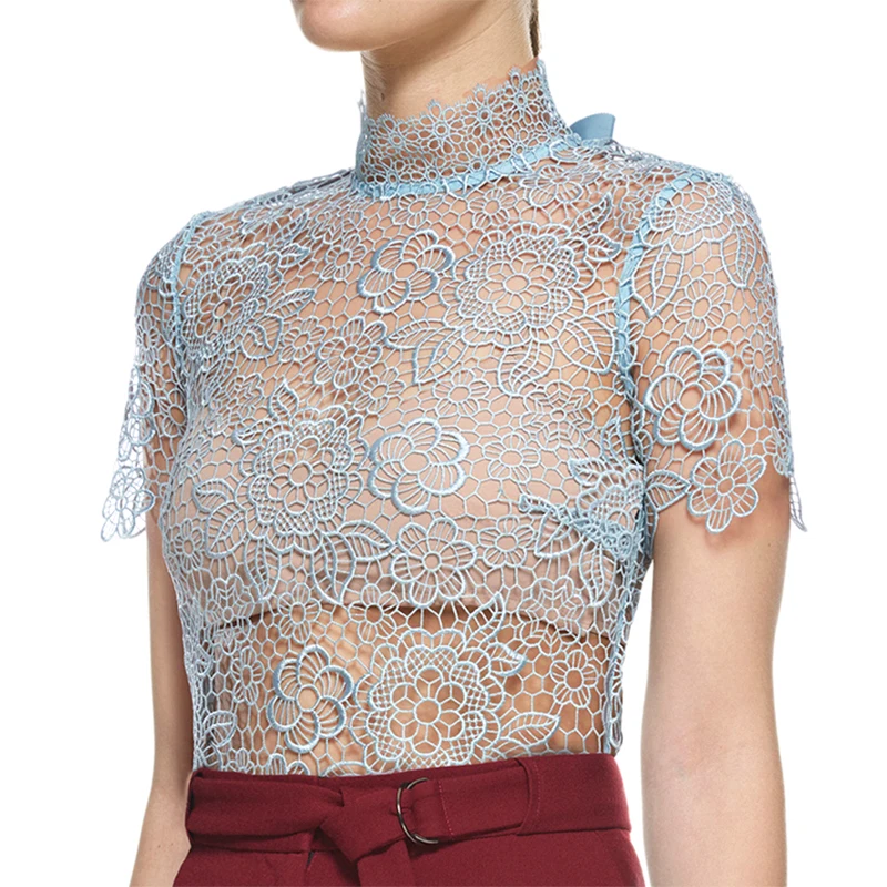 Брендовая Дизайнерская обувь цветочного гипюра кружевной топ Для женщин летние