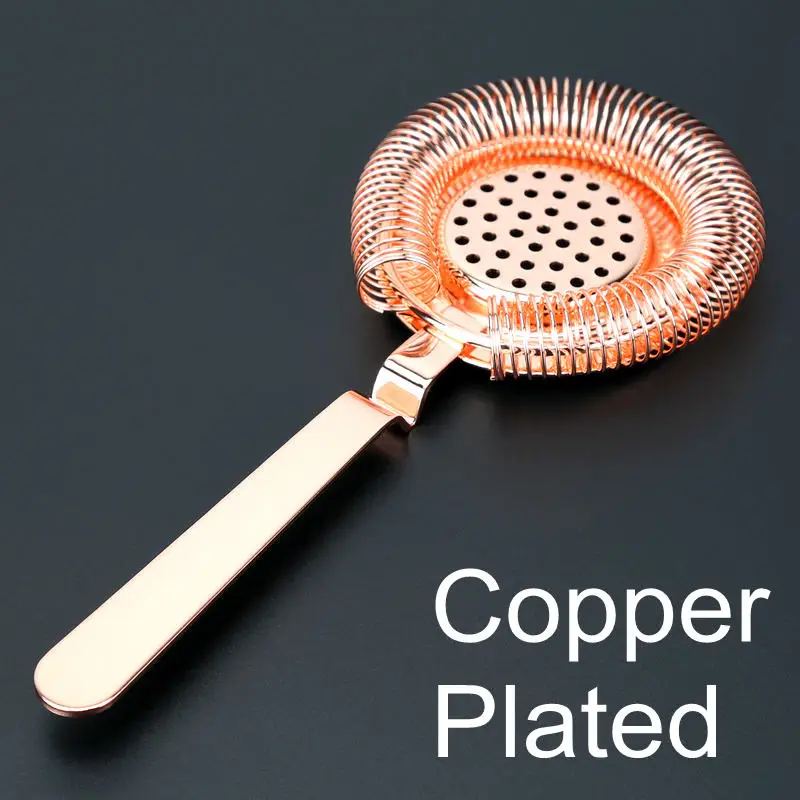 Copper Plated Открывающееся ситечко для коктейлей из нержавеющей стали роскошное ситечко для бара ситечко для вина и льда - Цвет: Copper Plated