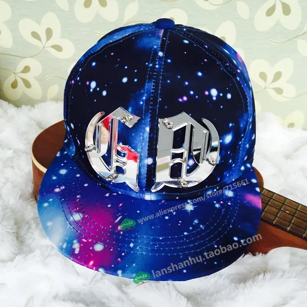 Hot Bigbang G-dragon GD Snapback Baseball Caps galaxy Star Sky Hat Galaxy Unisex Hip-hop Peaked Casual Outdoor | Аксессуары для