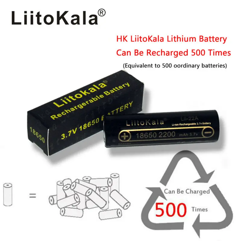 HK LiitoKala Lii-22A 3 7 В 18650 2200 мАч Батарея Перезаряжаемые | Электроника