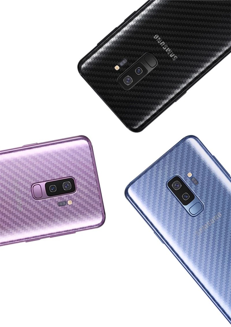 2 шт пленка наклейка полное покрытие для samsung Galaxy S7 Edge S10 S9 S8 Plus Note 9 8 Note9 A5 углеродное волокно задняя защита экрана