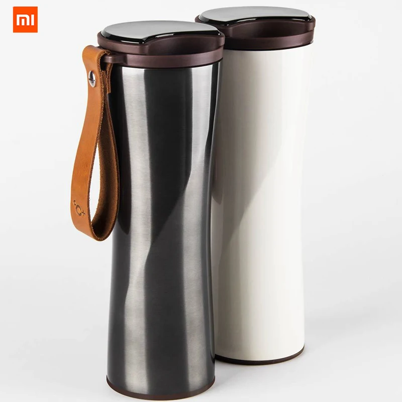 Xiaomi KissKissfish чашка из нержавеющей стали OLED сенсорный экран бутылка для воды Чувствительная температура с фильтром для кофе 430 мл