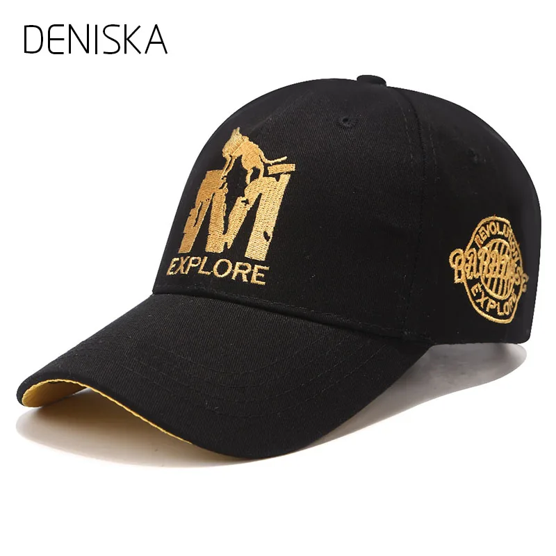 DENISKA 2018 Baseball Cap New Letter M Wolf Print Cotton Hat Sport cap Men Women Snapback | Аксессуары для одежды