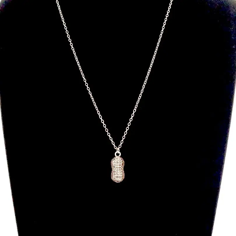 Peanut Pendant Necklaces Short Style Women Jewelry Necklace Vintage Silver Plant Accessories Best Friend Gift | Украшения и