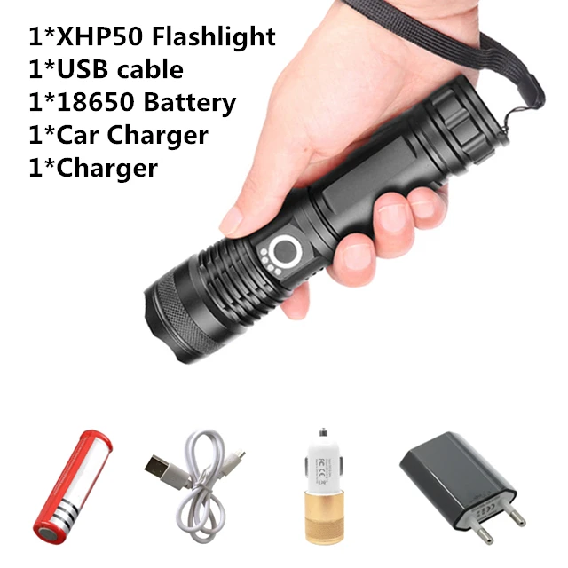 G Самый мощный xhp50 самый мощный фонарик usb масштабируемый светодиодный фонарь xhp50.2 18650 перезаряжаемый аккумулятор для охоты z50 - Испускаемый цвет: G