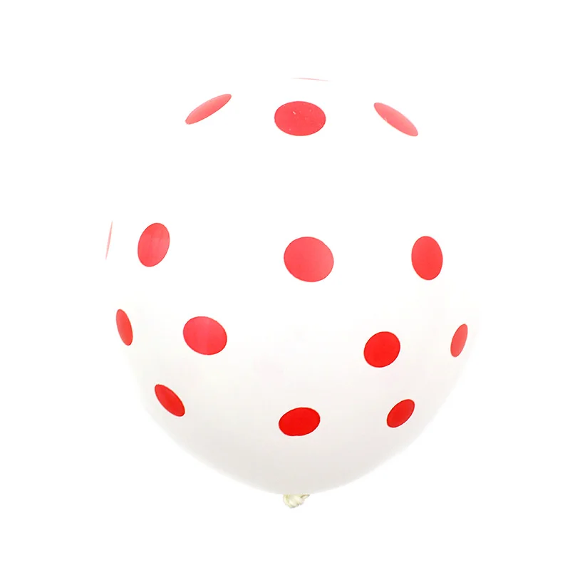 12inch white reddot 5 шт./лот 12 дюймов красный и черный горошек латексные надувные шары Mickey тема День Рождения globos baby shower вечерние украшения для девочек на Рождество - Цвет: 12inch white reddot