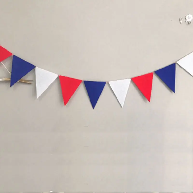 3 м красный белый синий Falgs нетканый бандаж Свадьба/День Святого Валентина/флаги