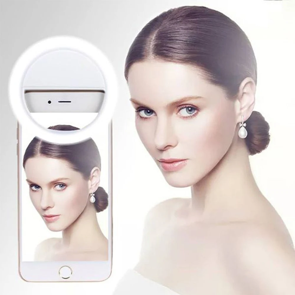 TOKOHANSUN кольцо селфи свет светодиодный фотографический свет с USB зарядкой Ringlight светодиодный кольцо для IPhone 7 8 X Xiaomi для объектива телефона