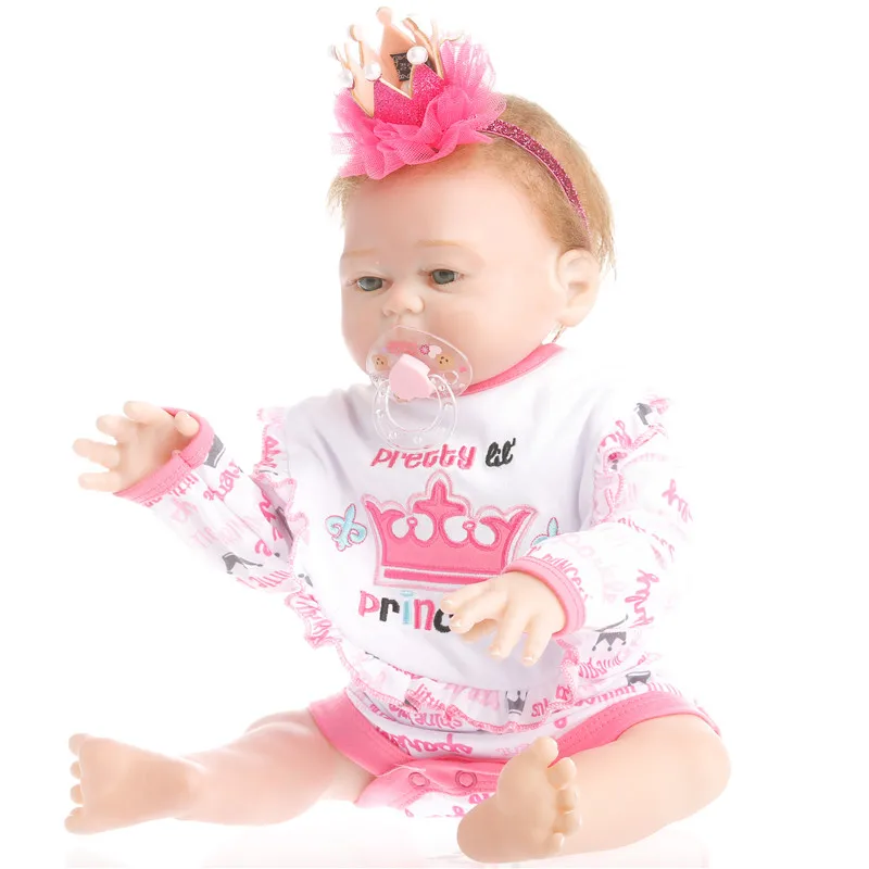 SanyDoll 20 дюймов 50 см силиконовые куклы для новорожденных реалистичные Красивые