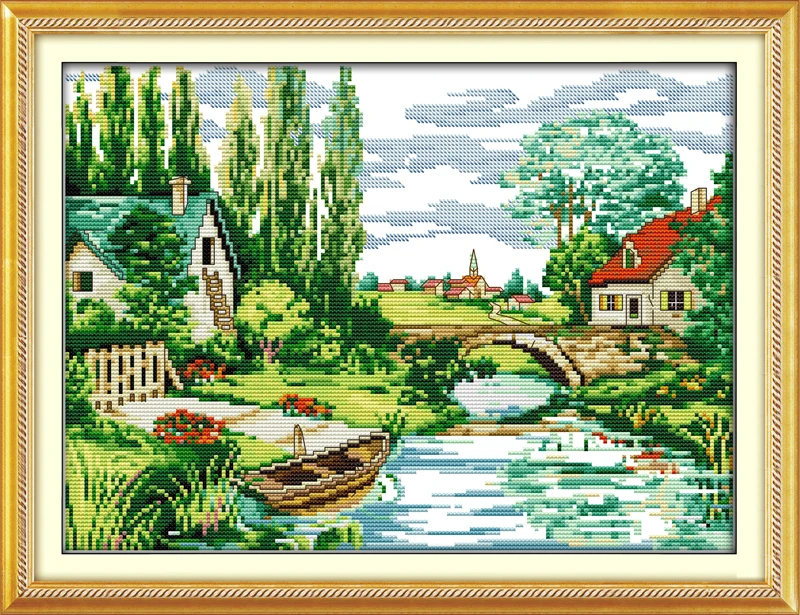 Кантри вид вышивки крестом комплект 18ct 14ct 11ct напечатанный холст Вышивка Сделай