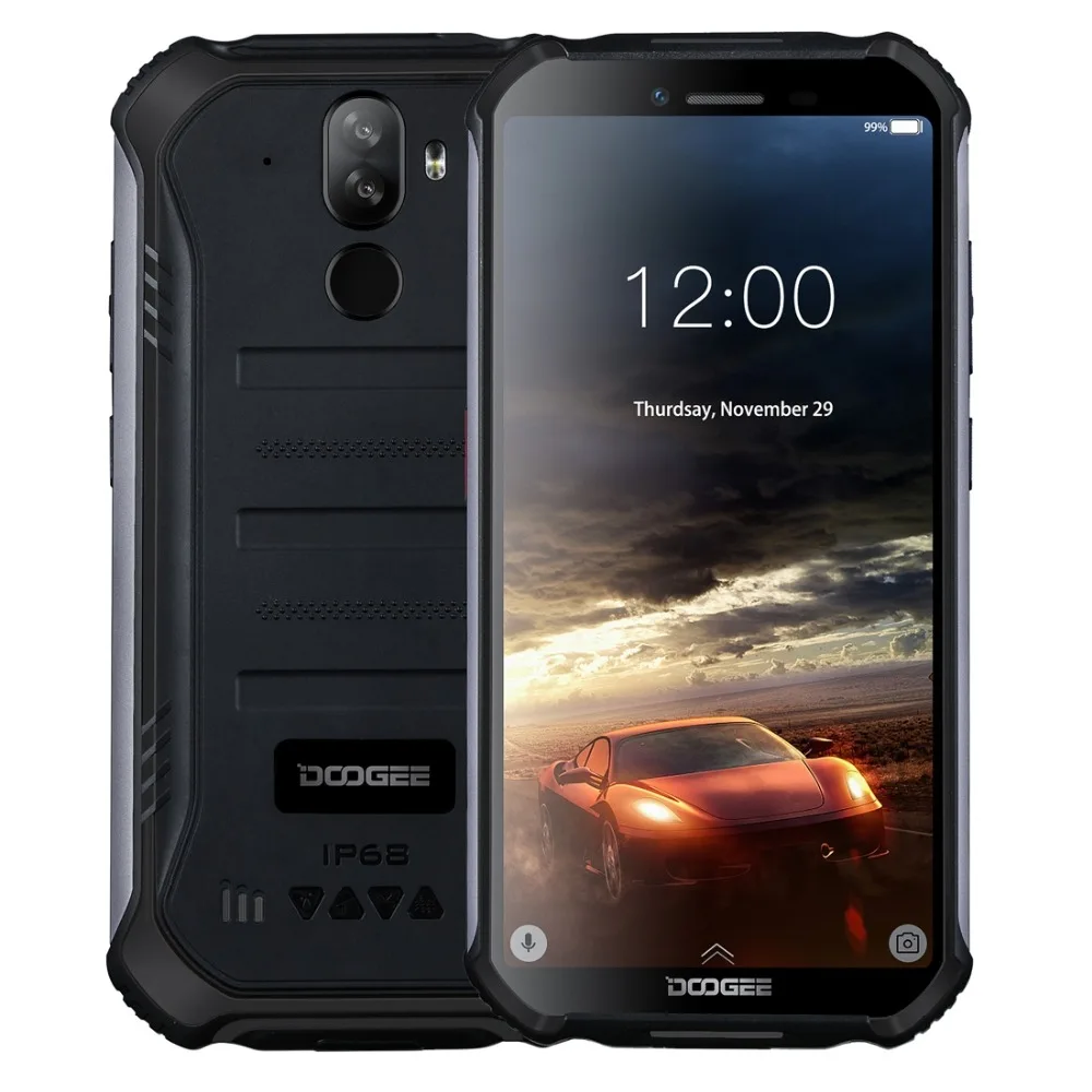 DOOGEE S40 Android 9,0 прочный мобильный телефон 5,5 дюймов 4650 мАч MT6739 3 ГБ ОЗУ 32 Гб ПЗУ 8,0 МП IP68/IP69K отпечаток пальца 4G смартфон
