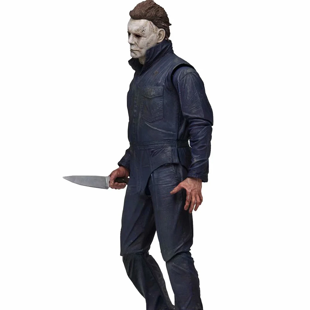 NECA Хэллоуин конечная Лори строд Майкл Майерс Тыква с светодиодный светильник ПВХ фигурка игрушка Рождественский подарок