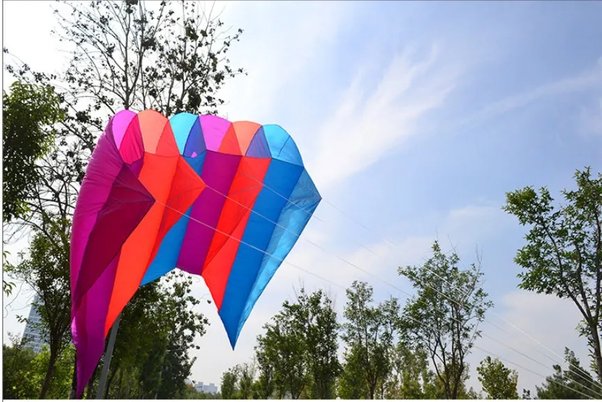3d kite parafoil bar toys vlieger cometas para adultos parachute kites for adults windsock flying Pilot ripstop soft kiting | Игрушки и