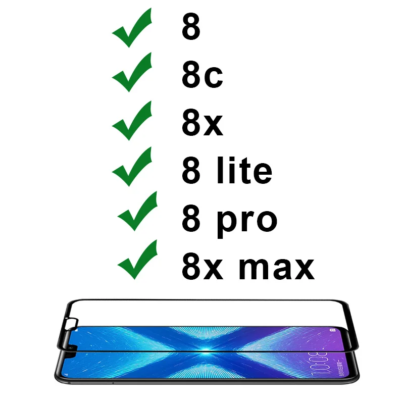 Стекло honor 8x для huawei max защита экрана 8 lite c x pro c8 x8 honor8 пленка защитное стекло