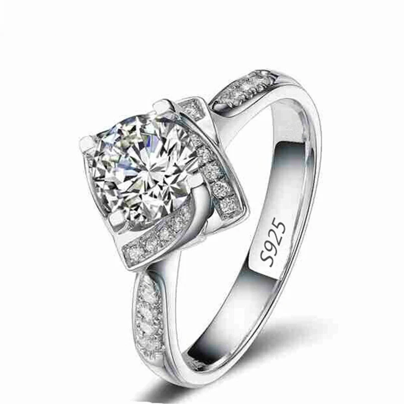 New Fashion Women White Silver Plated Girl Party Ring Wedding Engagement Love Jewelry Female Valentine Gifts SHR095 | Украшения и