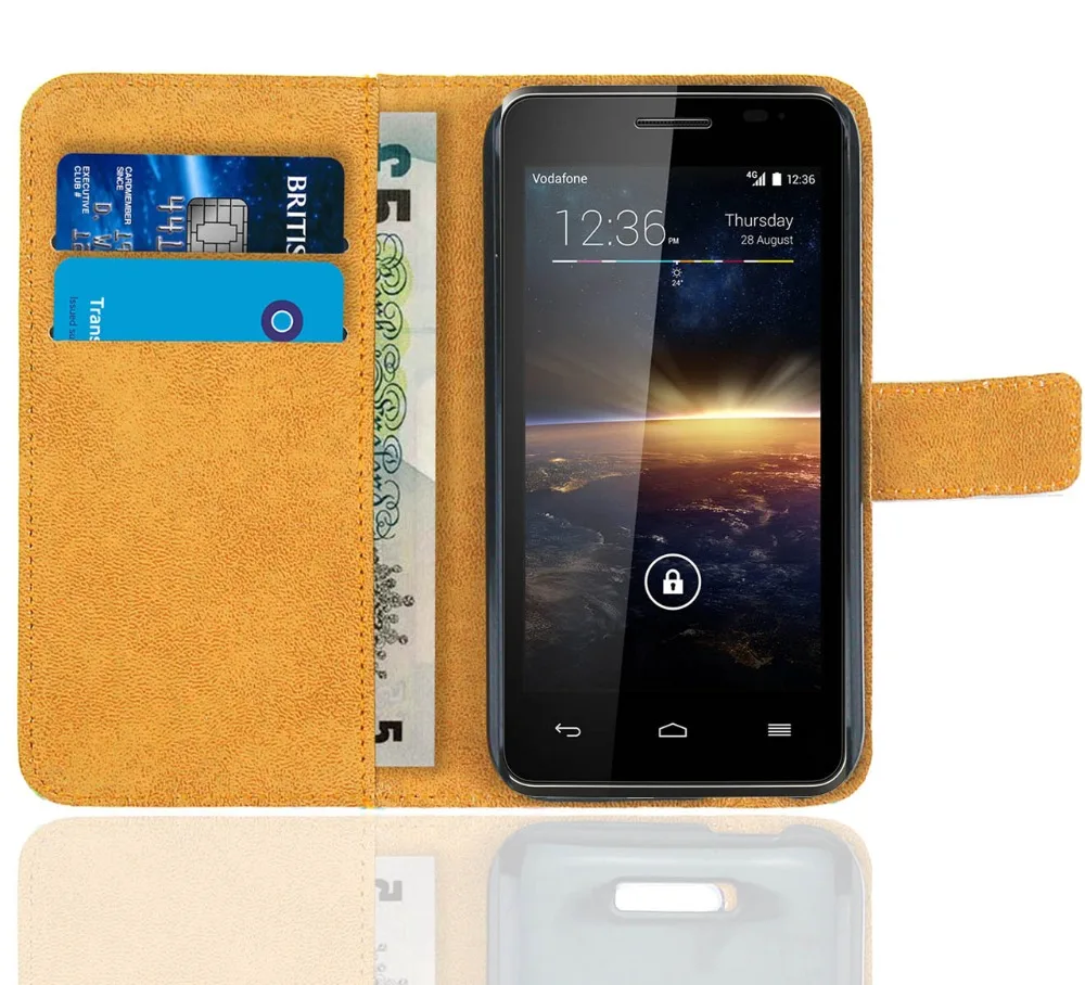 Чехол для Vodafone Smart 4 Turbo Wallet с узором кожаный чехол-подставка Coque/чехол для Vodafone Smart 4 Turbo