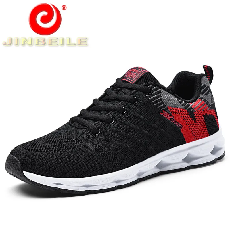 JINBEILE/дышащая амортизирующая Мужская обувь для бега большие размеры кроссовки