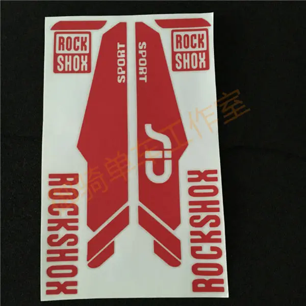 Горячая Распродажа наклейки на раму горного велосипеда для rockshox/rock shox светоотражающие наклейки на вилку - Цвет: 3 red