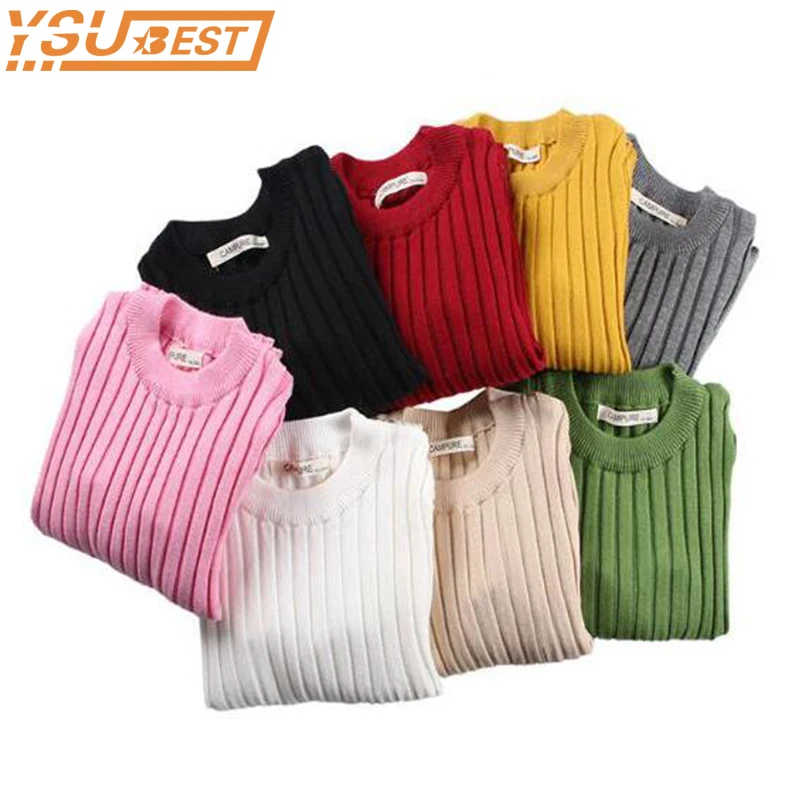 

Baby Girls Sweaters Solid Candy Color Boys Sweaters Autumn New Knitted Baby Girls Sweaters Kids Clothing Girls Pullover