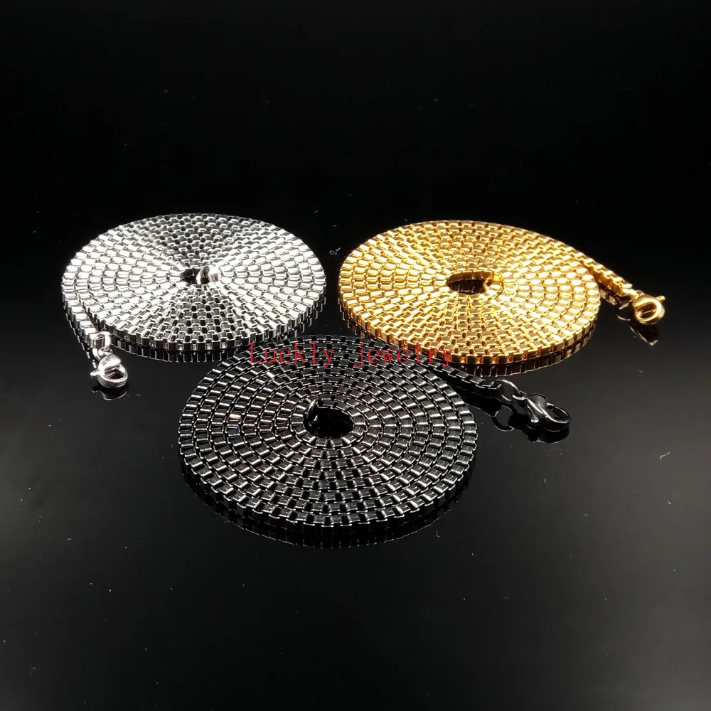 Ожерелье из титановой стали для мужчин и женщин 18 24 дюйма 5 шт./партия 2 4 мм|chain