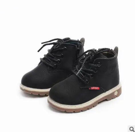 Детские зимние ботинки новые плюшевые теплые спортивная обувь для мальчиков
