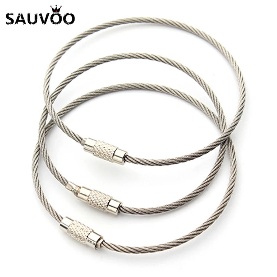 SAUVOO Новые поступления 3 шт./лот серебро Цвет кольца для ключей и брелок 12 см/16 см/18
