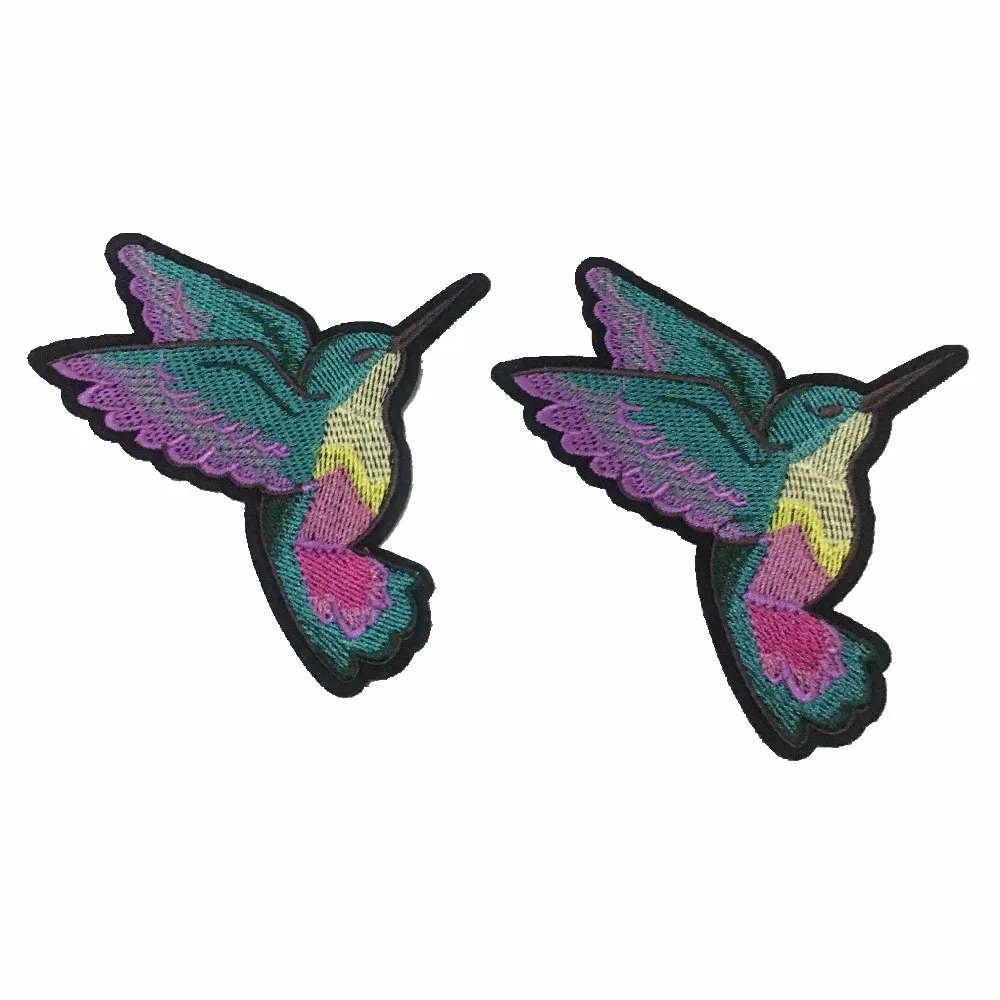 2 шт./лот красочные нашивки с птицами для одежды термоклейкая нашивка бейдж
