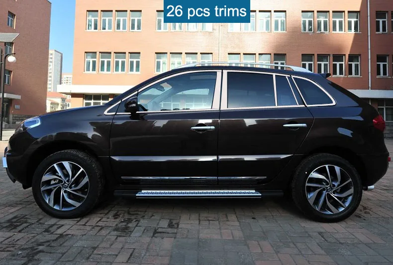 Lsrtw2017 304 нержавеющая сталь окна автомобиля планки для renault koleos 2008 2009 2010 2011 2012 2013 samsung QM5