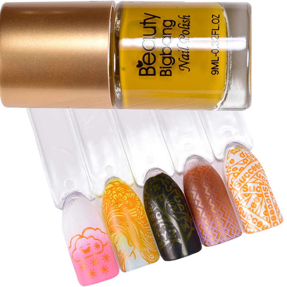 Лак для ногтей BEAUTYBIGBANG, 1 бутылка, 6 цветов, лак для ногтей, гель для тиснения ногтей, цветной лак для ногтей