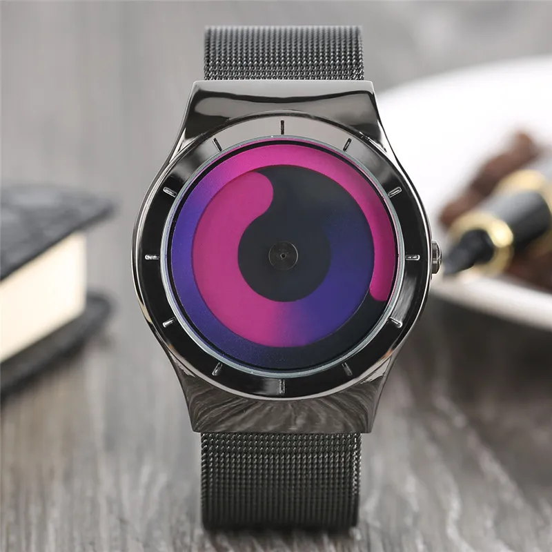 2019 уникальные постепенные изменения цвета креативные кварцевые наручные часы