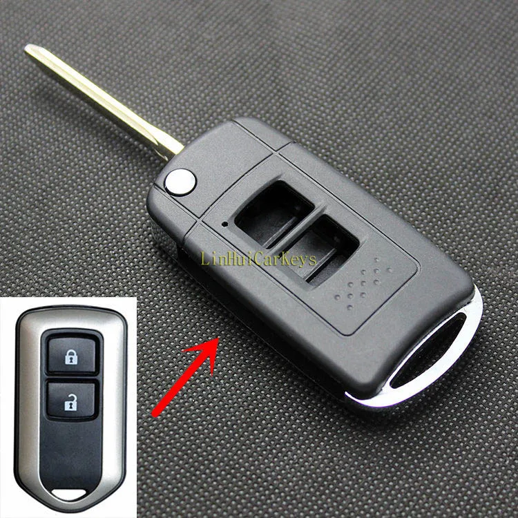 PINECONE for TOYOTA PRADO CAMRY VIOS YARIS HIGHLANDER Car Key 2 Buttons Modified Remote Shell With Uncut Blade 1PC | Автомобили и