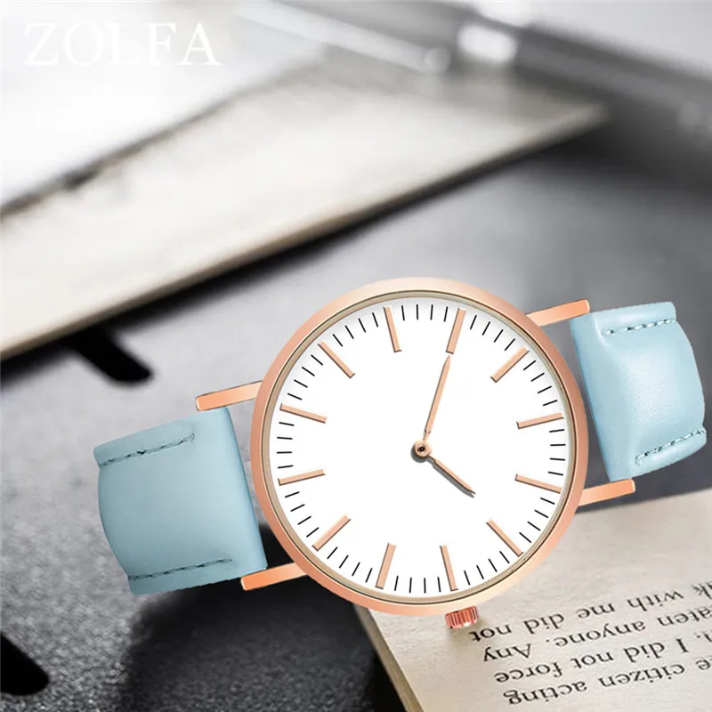 Часы наручные женские кварцевые с кожаным ремешком стильные роскошные Простые