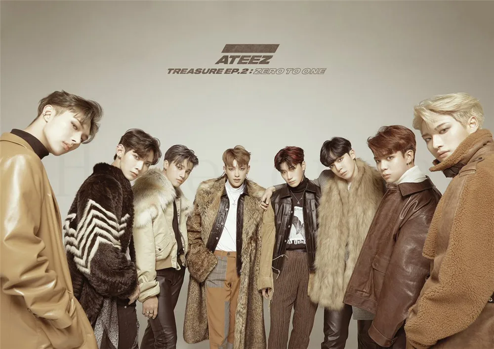 Ateez музыкальная группа плакаты настенные принты глянцевая бумага хорошее качество украшения спальни