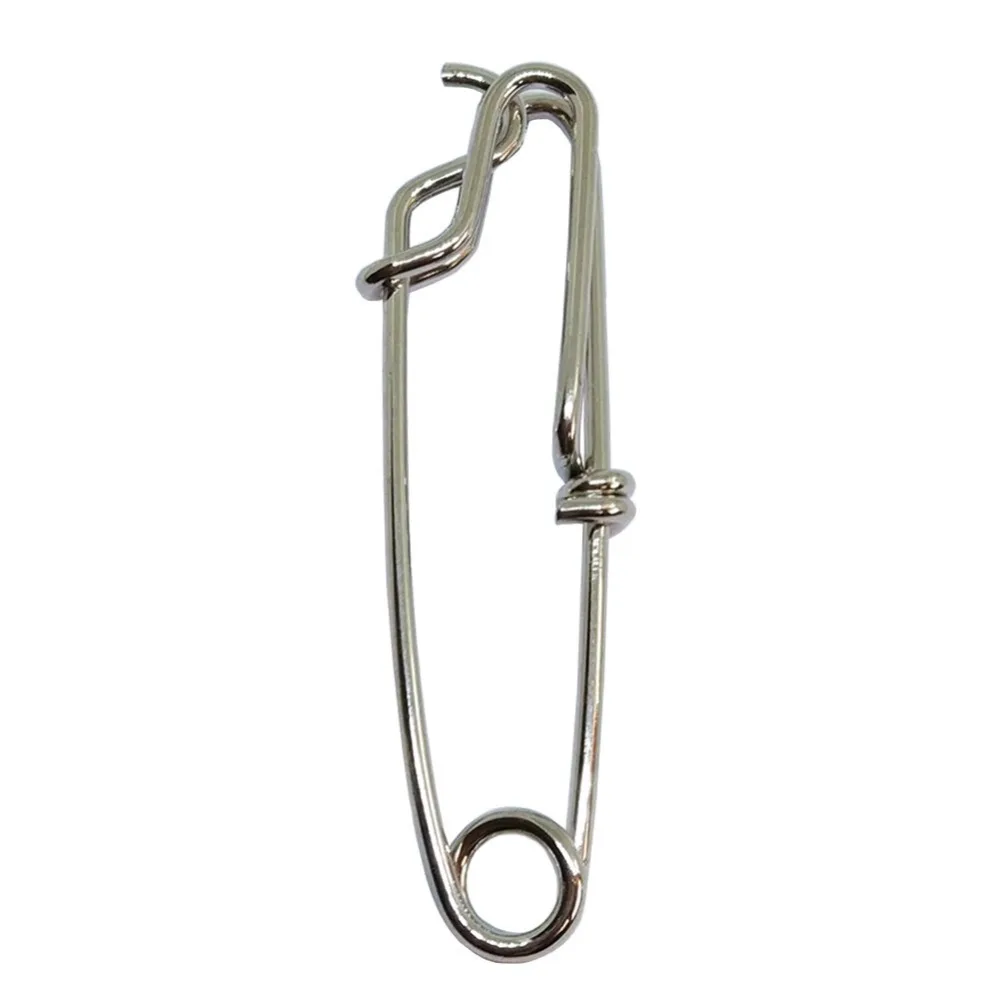 INFOF 100pcs/lot Spring-loaded Snaps Stainless Steel Fishing Snap Clips Self-Locating Trolling Snaps Saltwater Fishing Tackle