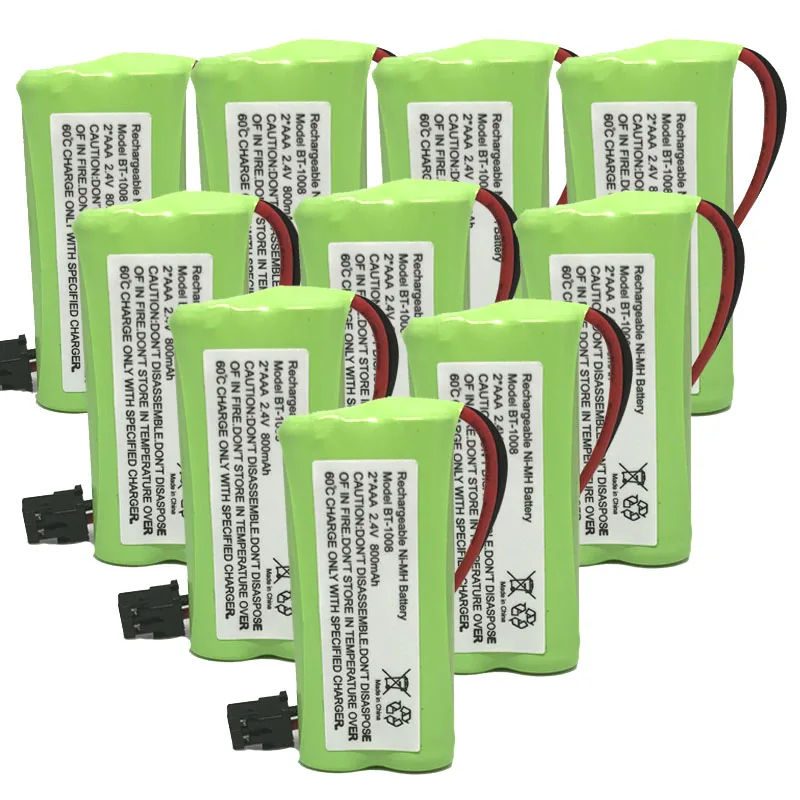 10pcs 2/4/6/8/10 шт. BT-1008 800 мАч AAA металл-гидридных или никель Перезаряжаемые Батарея Uniden BT-1016 BT-1021 BT1025 BT1021 CPH-515B беспроводной телефон Батарея - Цвет: 10pcs