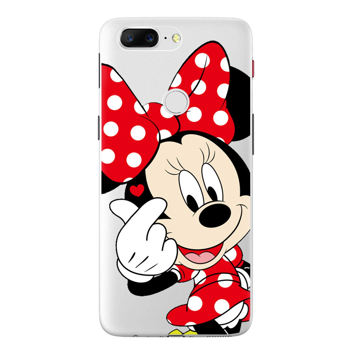 For Oneplus 5T Case Cover 6.01&quot Soft TPU Silicone Fundas Popular Cartoon Minnie Mickey Printed Protective Phone Back Shell |
