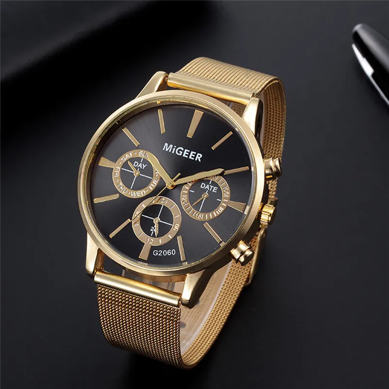 Классические новый Для женщин часы круглые картины циферблат стальная ремень