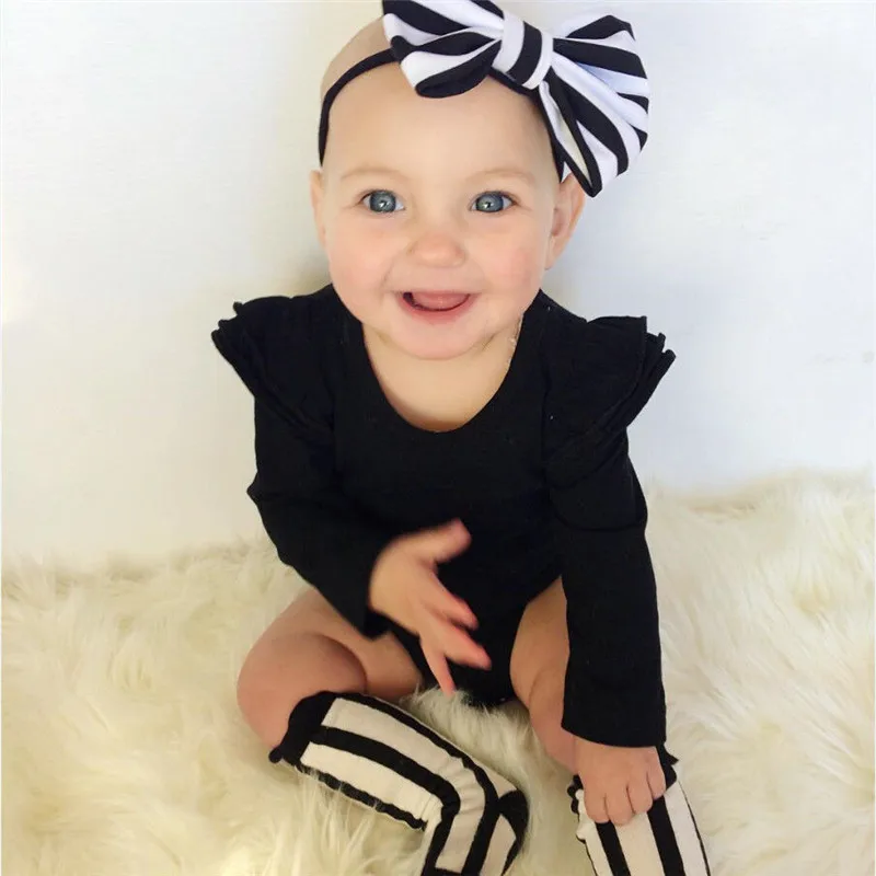 3 предмета боди с длинным рукавом повязка на голову и носки|baby girl clothes|baby girls