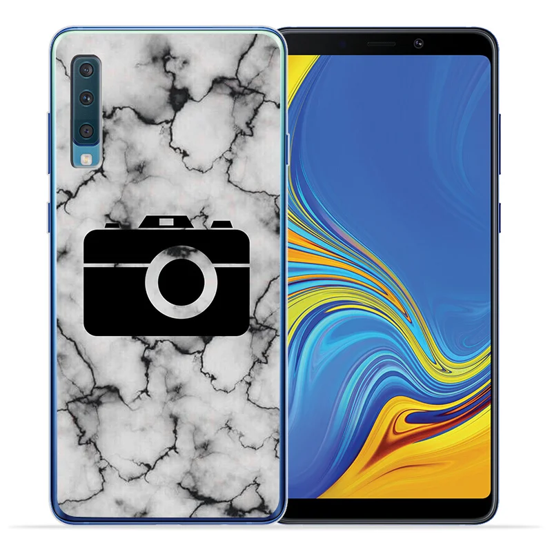 Роскошные мраморные буквы для samsung Galaxy A9 A8 A7 A6 A5 A3 чехол для телефона Etui Capinha funda шаблон capa - Цвет: 0262
