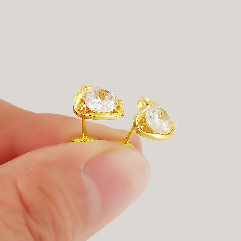 Серьги Модные ювелирные изделия хрустальные серьги 24 k позолоченные в форме