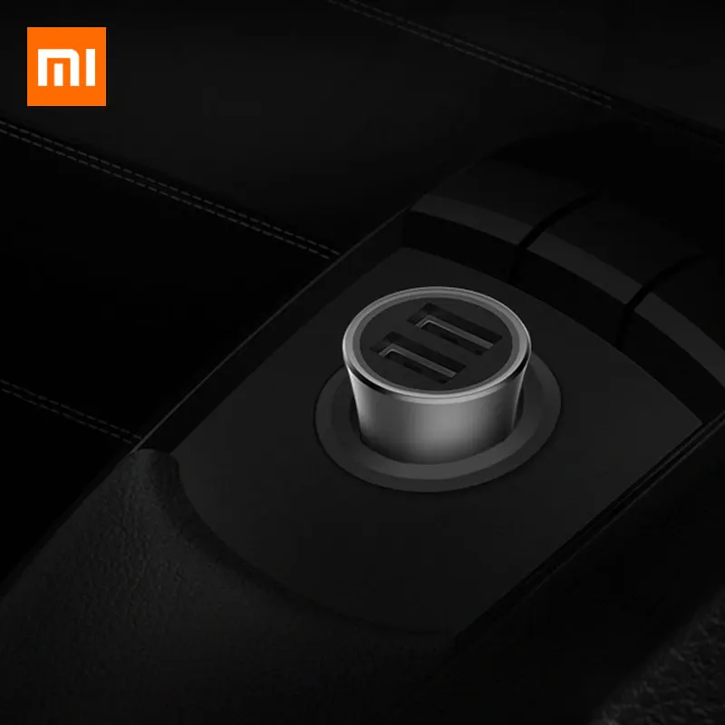 Оригинальная автомобильная зарядка Xiaomi Max 18 W Quick Charge QC 3,0 5 V/2.4A 9 V/2A 12 V/1.5A Dual USB быстрая зарядка издание с светодиодный наконечником света
