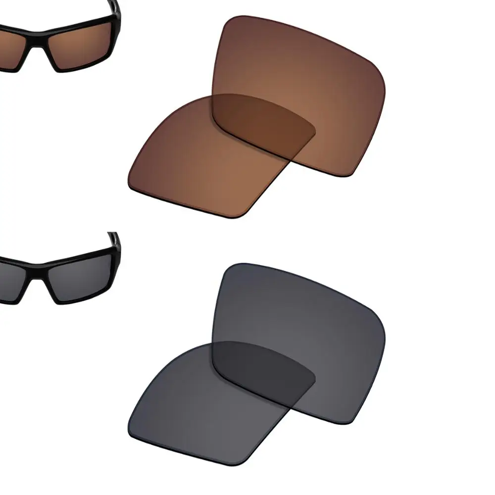

SmartVLT, 2 пары поляризованных солнцезащитных очков, Сменные линзы для Оукли, повязка на глаза, 2-земля, коричневый и черный цвет