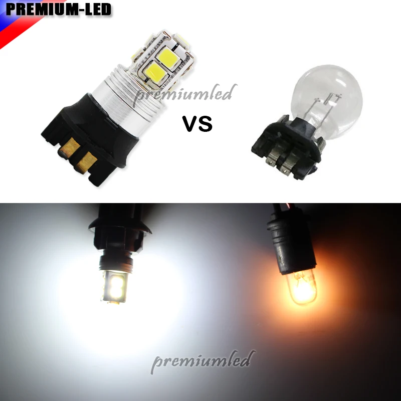 Ксеноновые белые светодиодные лампы Canbus 10-SMD PW24W PWY24W для Audi BMW Peugeot Volvo VW указатели