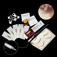 microblading eyebrow tattoo practice kit tattoo ink pen practical skin set with blades permanent makeup tool