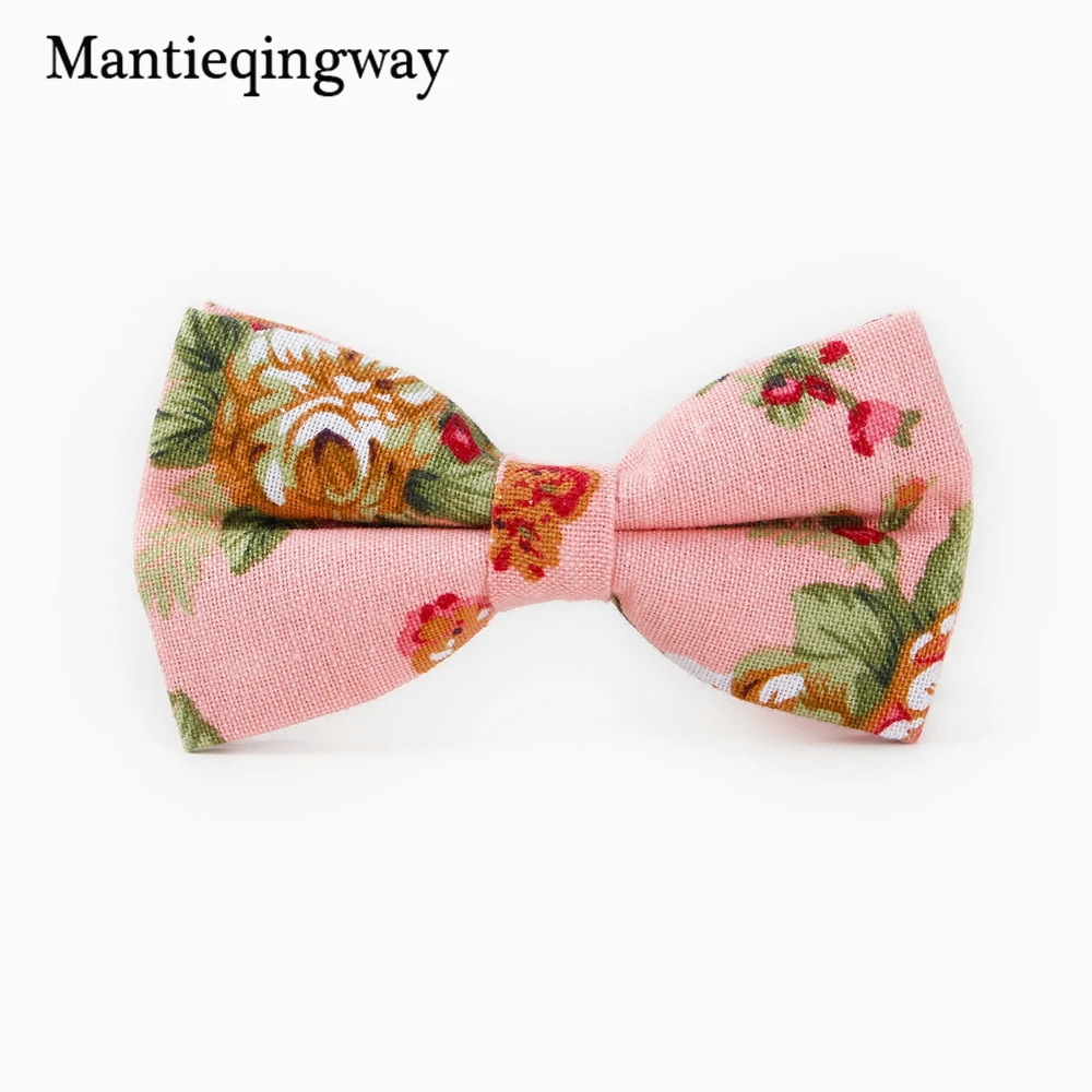 Mantieqingway мужской цветочный галстук бабочка с бантом Свадебный тонкий воротник