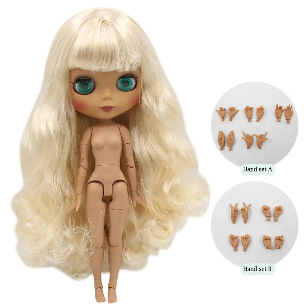Ледяная Blyth фабрика кукла подходит для одевания самостоятельно DIY Изменить игрушка BJD Специальная цена - Цвет: black matte face