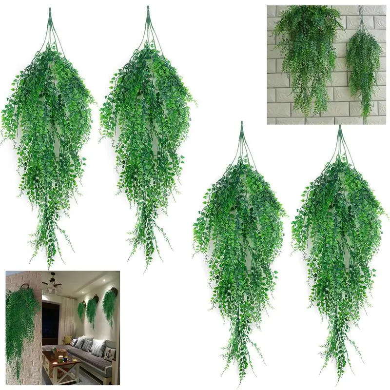 Green Artificial Hanging Plant Simulated Leaves Fake Ivy Fake Hanging Plants For Wedding Home Decor