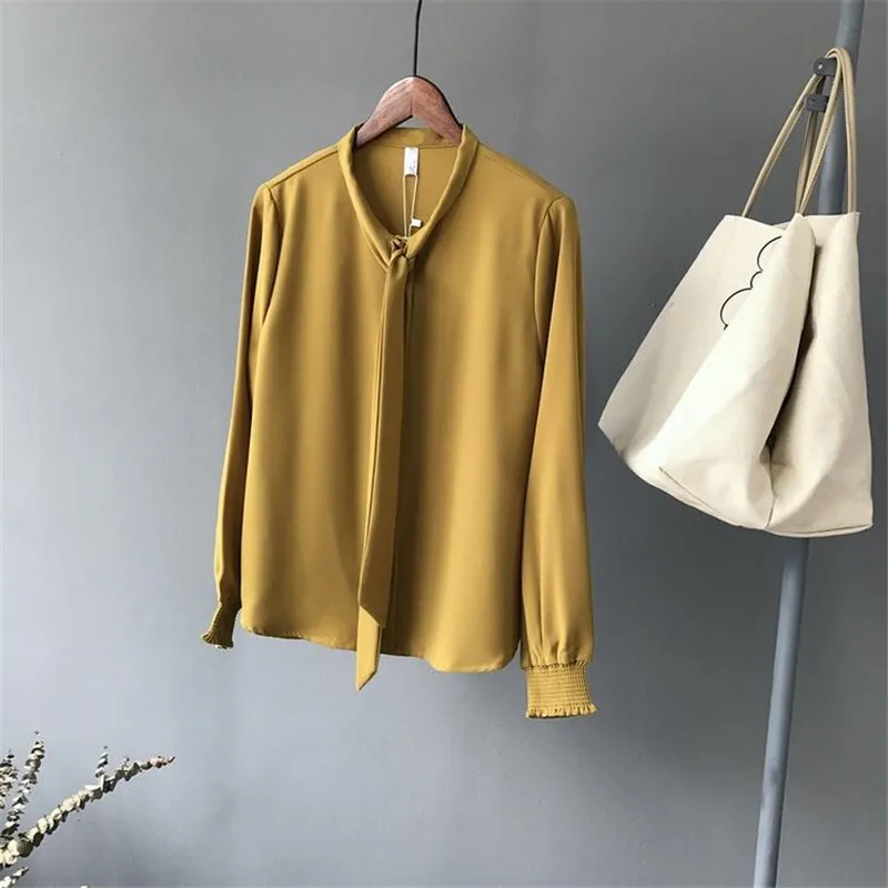 Высокое качество Повседневное шифон Для женщин блузка рубашка Фонари рукавом