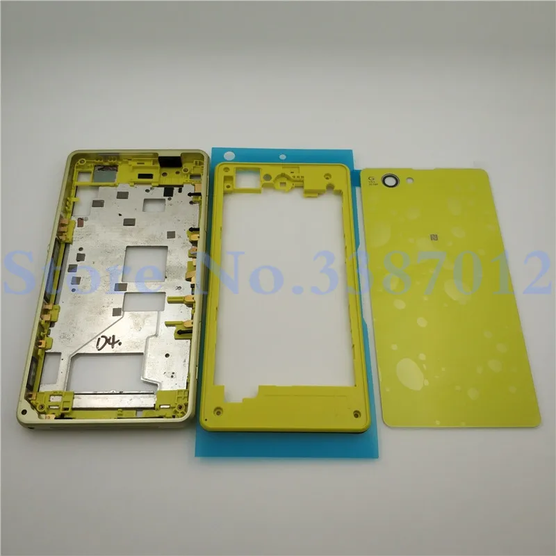 Оригинальный Полный Корпус для Sony Xperia Z1 Compact mini D5503 Передняя средняя рамка порт